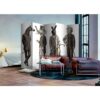 4Home Paravent mit nostalgischen Fantasy Tierwesen 5 teilig