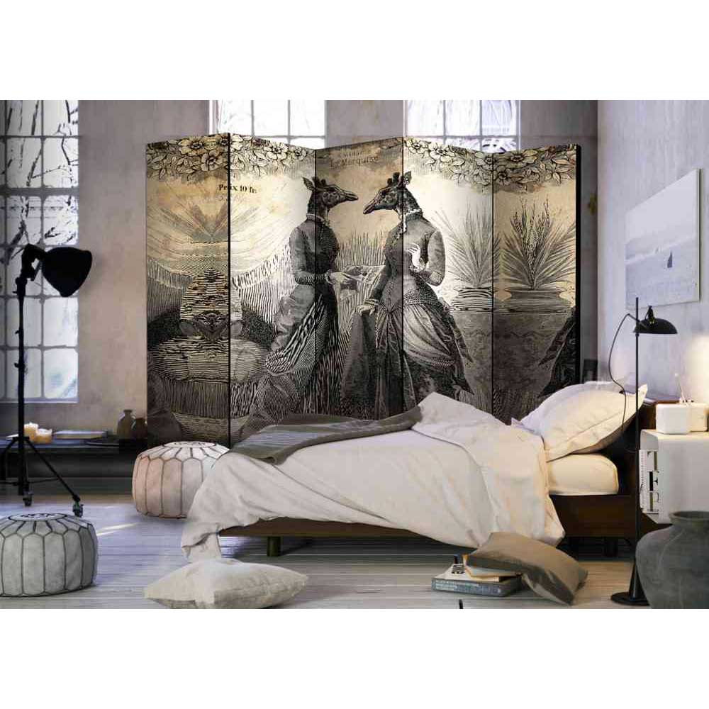 4Home Spanische Wand mit Fantasy Giraffen Motiven 5 teilig