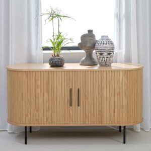 TopDesign Schiebetüren Sideboard im Skandi Design Vierfußgestell aus Metall