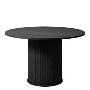 TopDesign Tisch Esszimmer schwarz mit runder Tischplatte Skandi Design