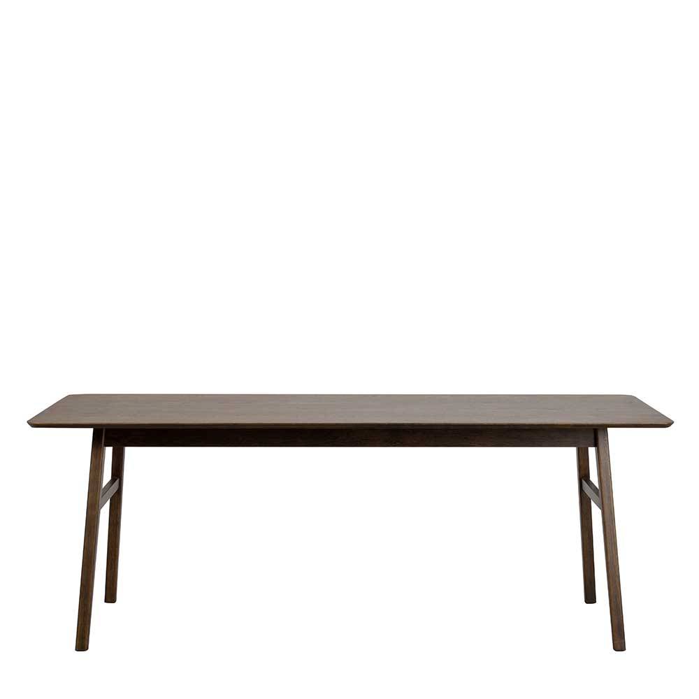 TopDesign Tisch Esszimmer in Eiche dunkel rechteckiger Tischplatte