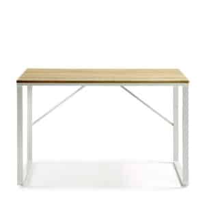 4Home Schreibtisch in Weiß und Naturfarben 120 cm breit