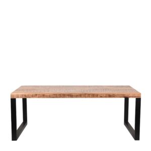 Möbel Exclusive Esszimmertisch aus Mangobaum Massivholz und Metall handgearbeitet