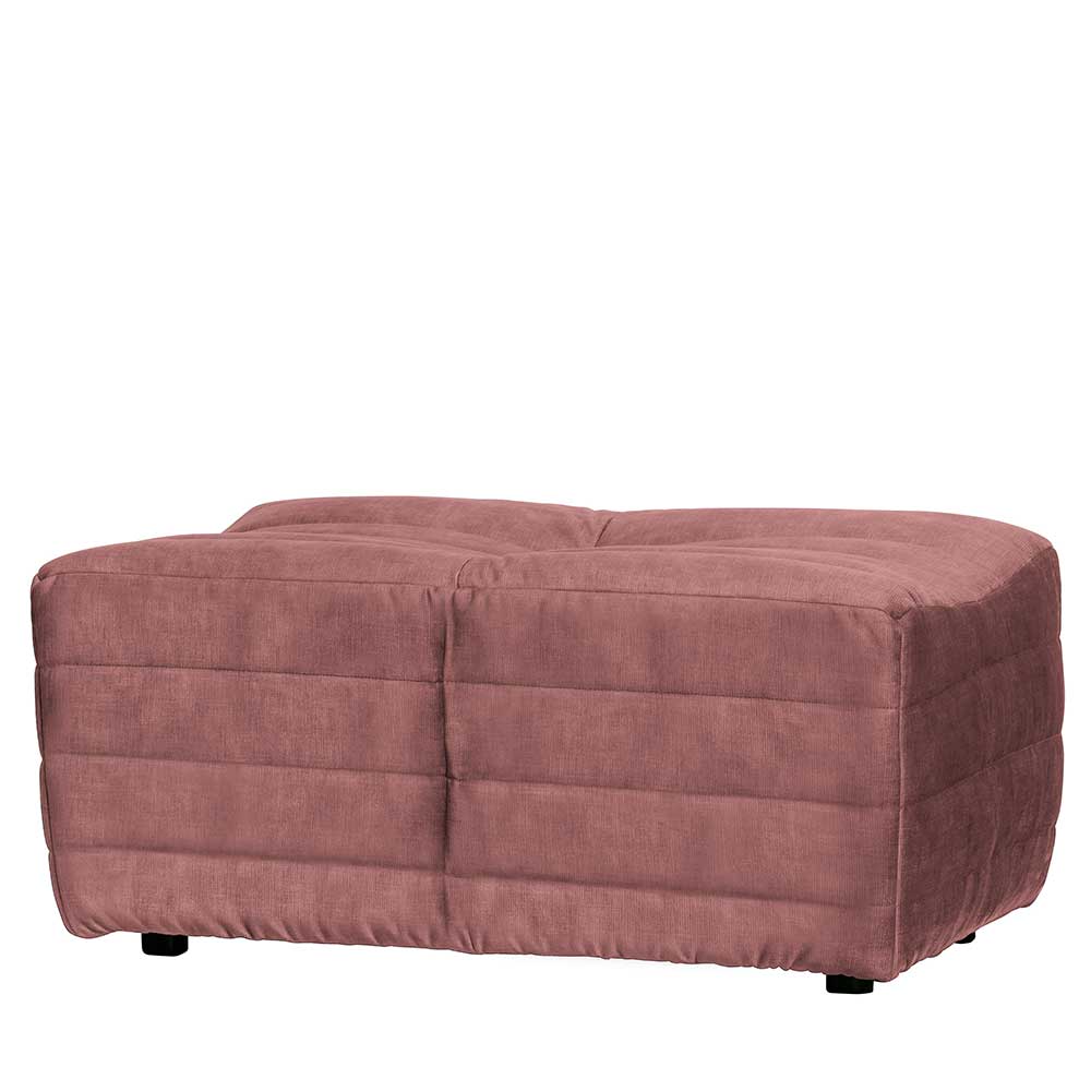 Basilicana Design Couchhocker in Rosa Samt 95 cm breit