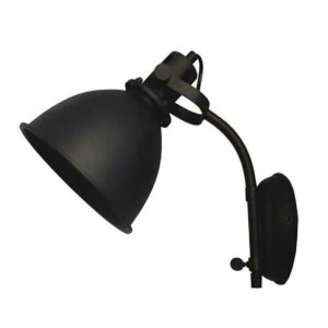 Möbel Exclusive Wandlampe in Schwarz Loft Design