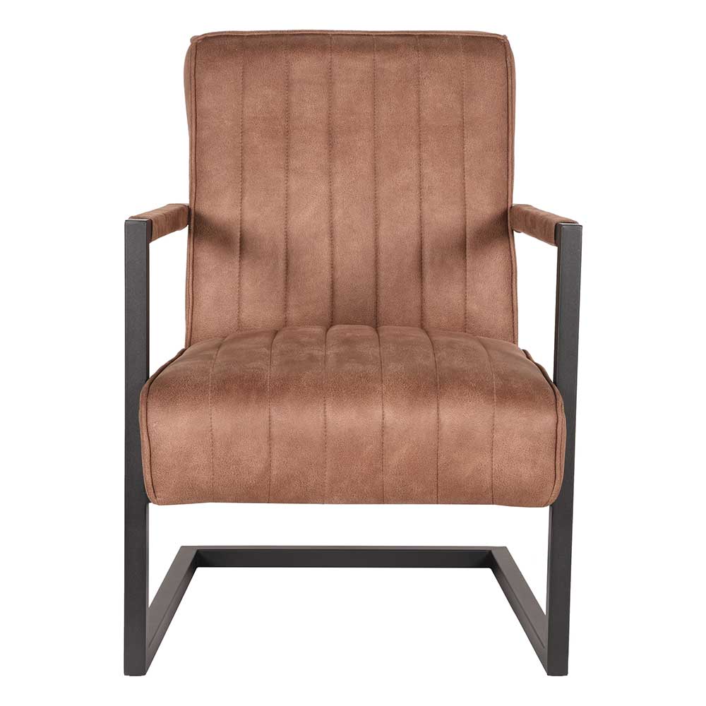 Möbel Exclusive Lounge Sessel in Braun Microfaser Wippfunktion