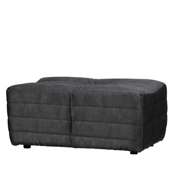 Basilicana Polsterhocker in Anthrazit Samt Sofa