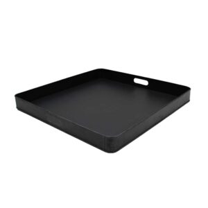 Möbel Exclusive Metall Tablett in Schwarz 6 cm hoch