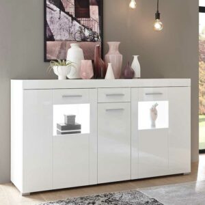 Brandolf Design Sideboard in Hochglanz Weiß 3-türig