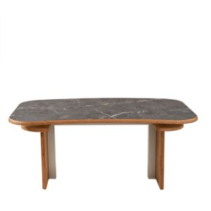 Rodario Design Tisch höhenverstellbar Tischplatte in Marmor Optik