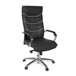 Möbel4Life Luxus Chef Sessel in Schwarz & Weiß aufwendigen Steppungen