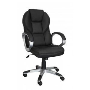 Möbel4Life Schreibtischsessel ergonomisch in Schwarz Kunstleder höhenverstellbarem Sitz