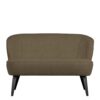 Basilicana Plüsch Sofa in Hellbraun Retrostil
