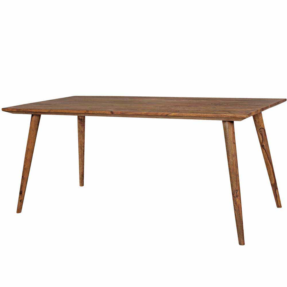 Möbel4Life Esszimmertisch aus Sheesham Massivholz Retro Design