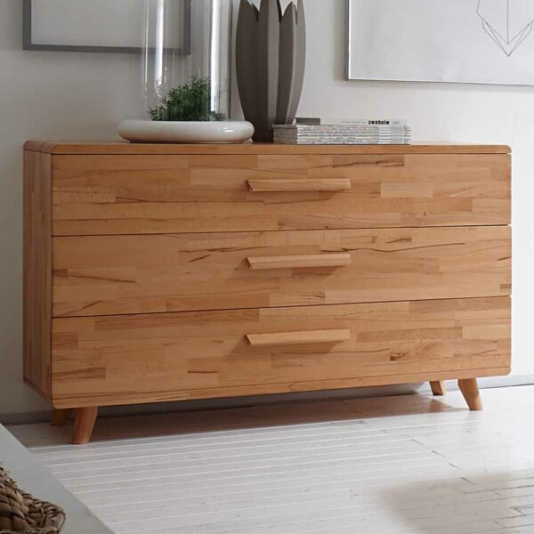 TopDesign Schlafzimmer Sideboard aus Kernbuche Massivholz Schubladen