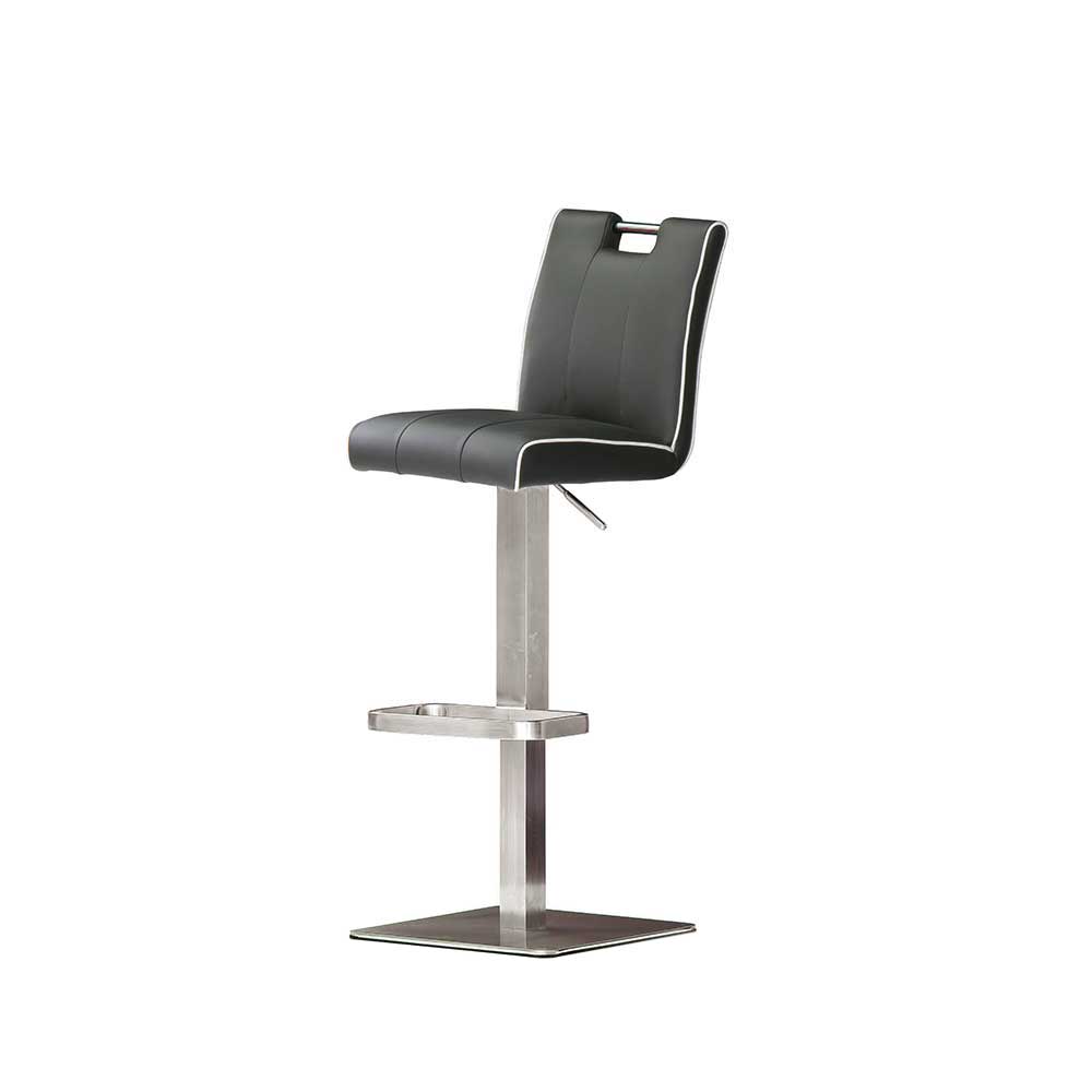 TopDesign Barhocker mit Rückenlehne Grau