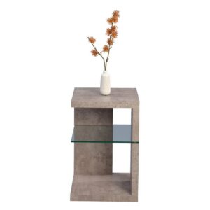 Möbel4Life Design Beistelltisch Beton Grau 40 cm