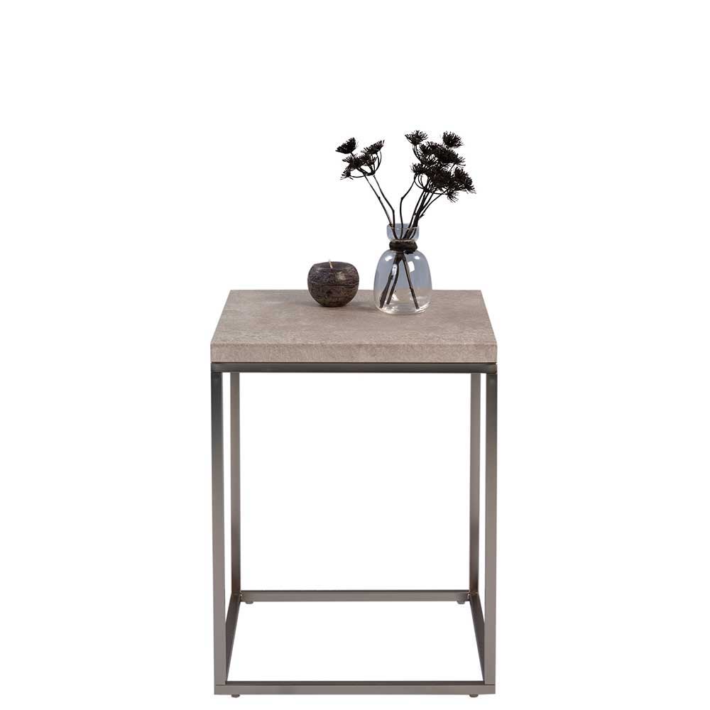 Möbel4Life Tischchen in Beton Grau Metall