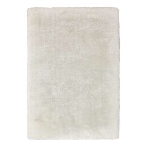 Doncosmo Weißer Teppich aus Hochflor modern
