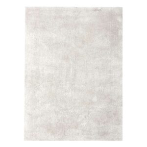 Doncosmo Hochflor Teppich in Creme Weiß modern