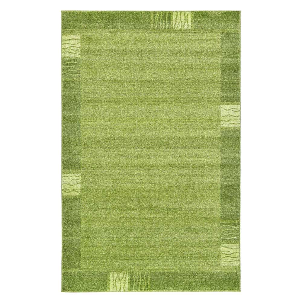 Doncosmo Wohnzimmerteppich Grün aus Kurzflor 155x245 cm und 185x275 cm