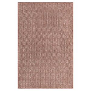 Doncosmo Terrassenteppich in Rostrot und Cremeweiß 150x245 und 185x275 cm