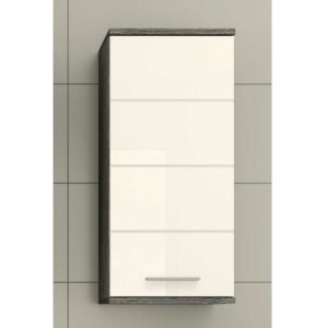 Möbel4Life Badezimmerhängeschrank in Weiß und Grau modernem Design