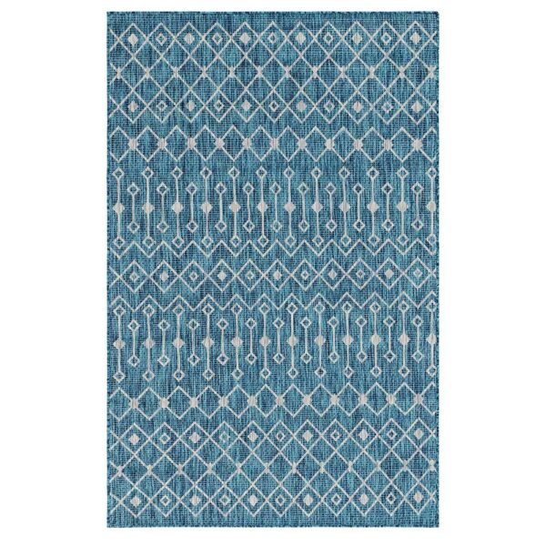 Doncosmo Teppich Outdoor mit geometrischem Muster modernem Design