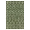Doncosmo Teppich mit geometrischem Muster Oliv Grün und Creme