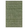 Doncosmo Teppich mit geometrischem Muster Oliv Grün und Creme