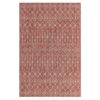 Doncosmo Teppich Outdoor mit geometrischem Muster Rostfarben
