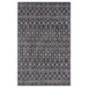 Doncosmo Teppich Outdoor Skandi in Dunkelgrau geometrischem Muster