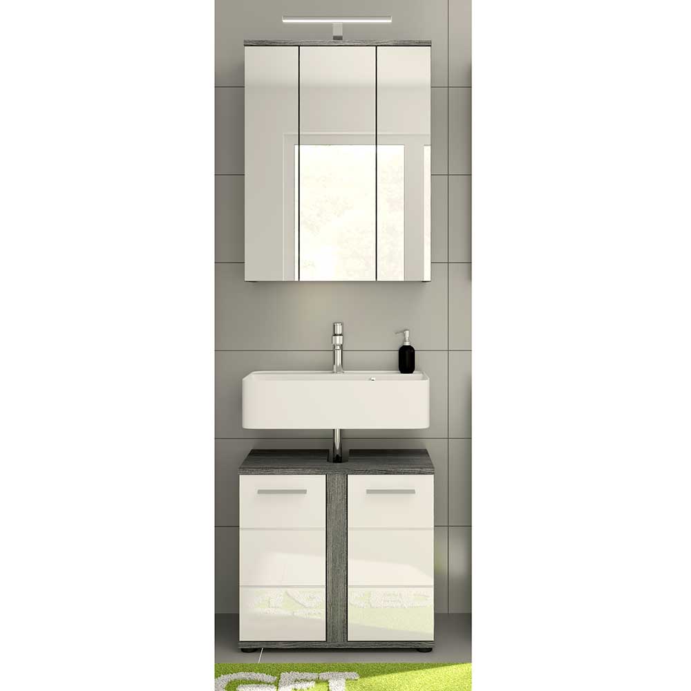 Möbel4Life Waschplatz Set mit Spiegelschrank ohne Waschbecken (zweiteilig)