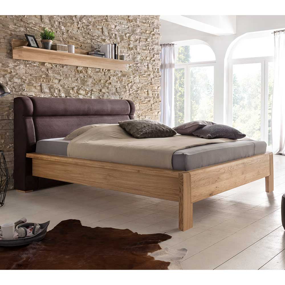 Nature Dream Doppelbett in Eichefarben und Dunkelbraun modern