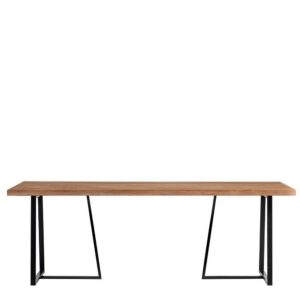 Stilando Esszimmer Tisch aus Teak Massivholz und Metall 300 cm breit