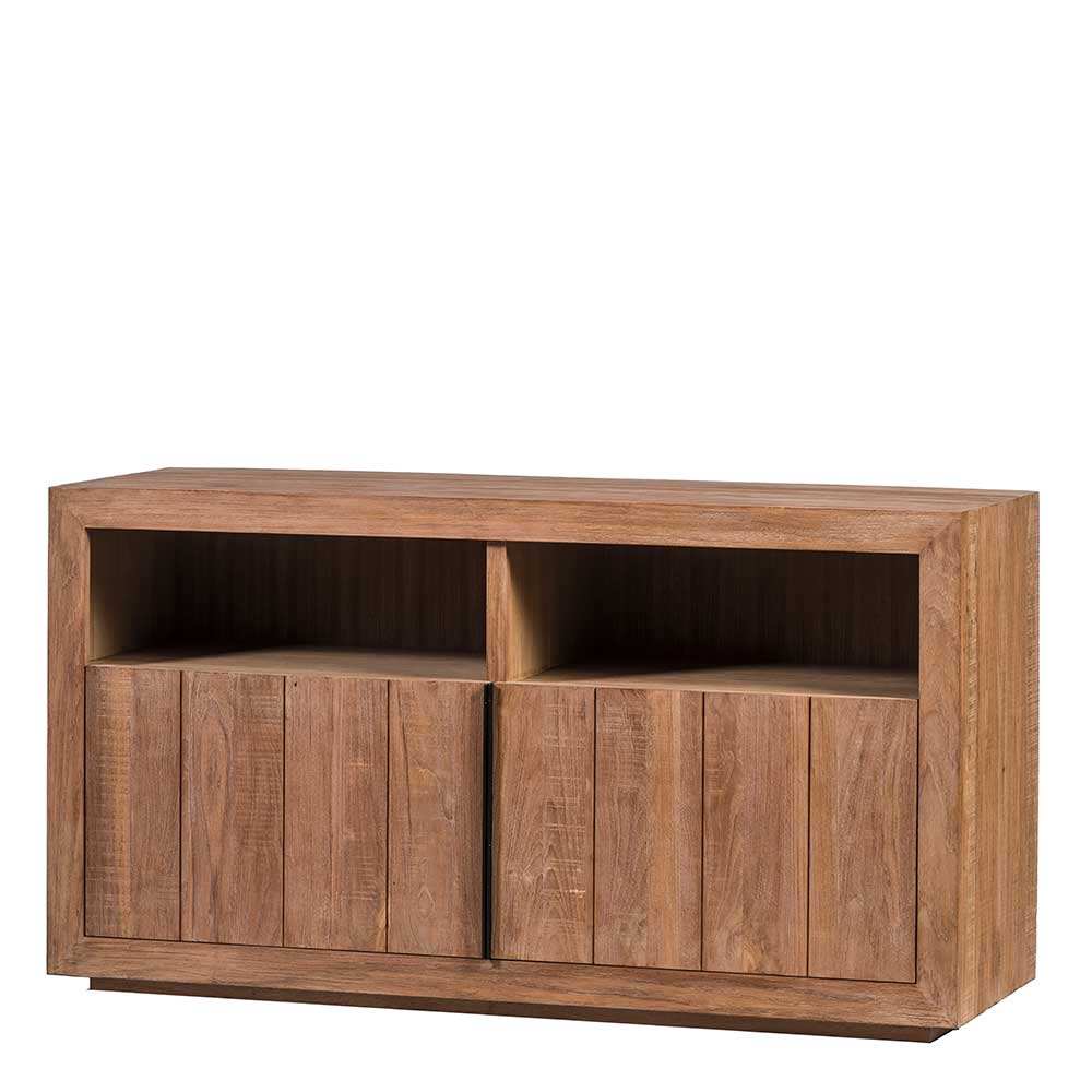 Stilando TV Schrank aus Teak teilmassiv 75 cm hoch