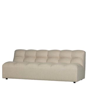 Basilicana Zweier Sofa in Beige Nosagunterfederung