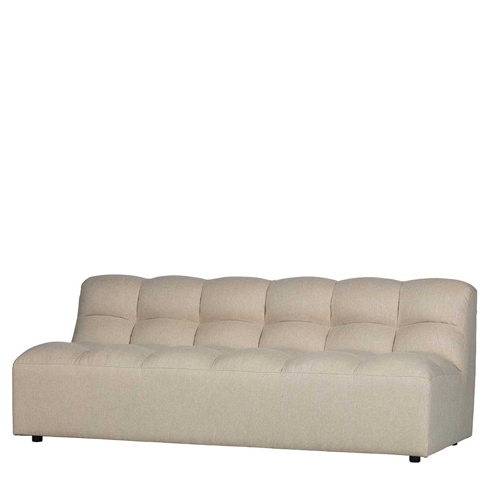 Basilicana Zweier Sofa in Beige Nosagunterfederung