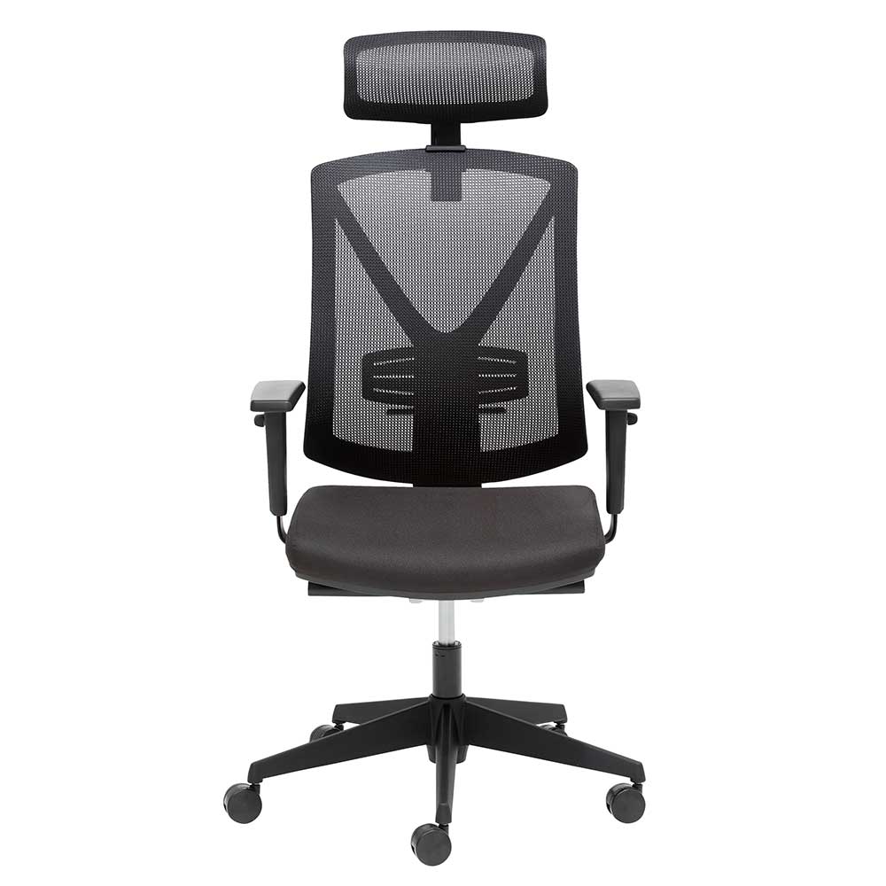 PerfectFurn Ergonomischebürostuhl mit höhenverstellbarem Sitz schwarz