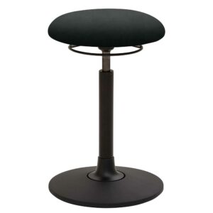 PerfectFurn Ergonomischer Hocker in Schwarz Kunstleder & Kunststoff