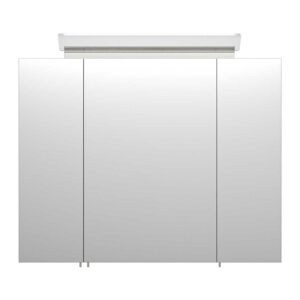 Möbel4Life LED Spiegelschrank in Beton Grau 3-türig