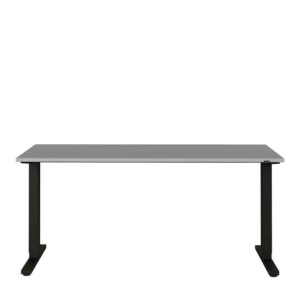 Möbel Exclusive Höhenverstellbarer Schreibtisch in Lichtgrau und Schwarz Made in Germany