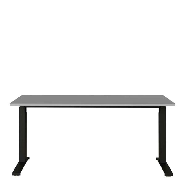 Möbel Exclusive Metallschreibtisch in Lichtgrau höhenverstellbar