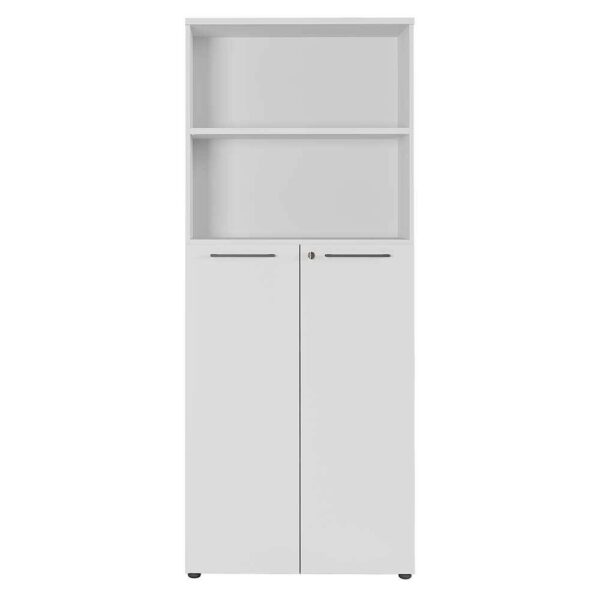 Möbel Exclusive Abschließbarer Büroschrank in Lichtgrau 80 cm breit