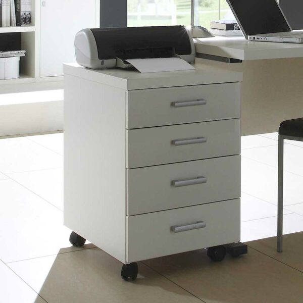 Star Möbel Schreibtischcontainer mit vier Schubladen Weiß