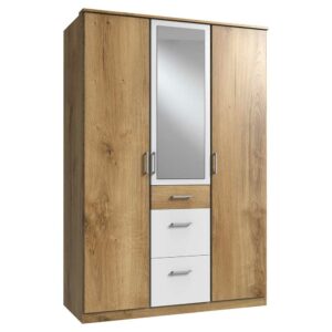 Star Möbel Schrank Holzoptik und Weiß in modernem Design Spiegeltür