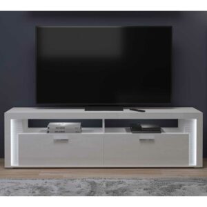 Möbel4Life TV Möbel Hochglanz weiss 58 cm hoch LED Beleuchtung