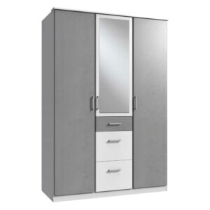 Star Möbel Drehtürenschrank mit kleinem Spiegel in modernem Design Made in Germany