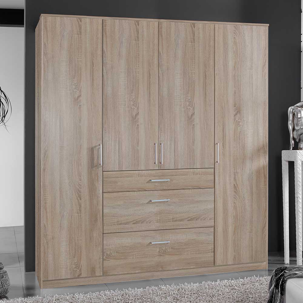 Star Möbel Kleiderschrank Eiche Sägerau Made in Germany 199 cm hoch