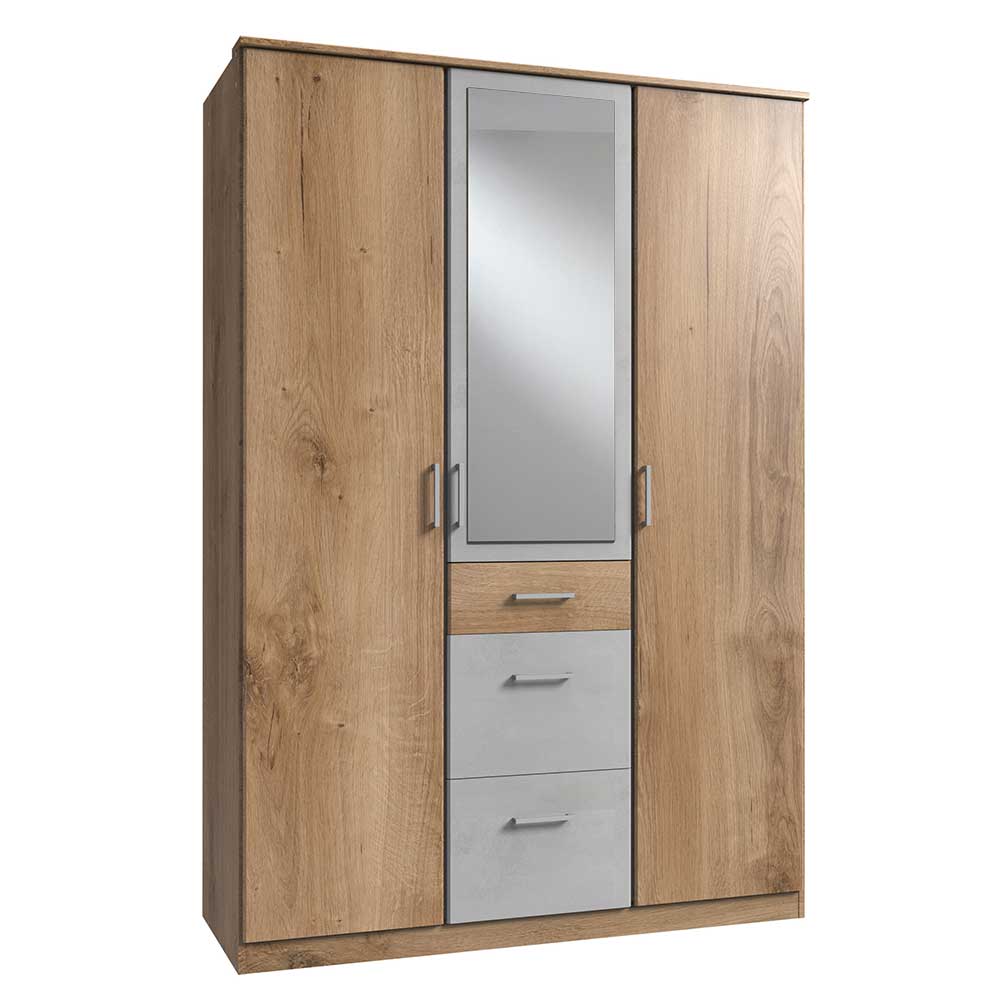 Star Möbel Kleiderschrank mit Spiegeltür und drei Schubladen Made in Germany